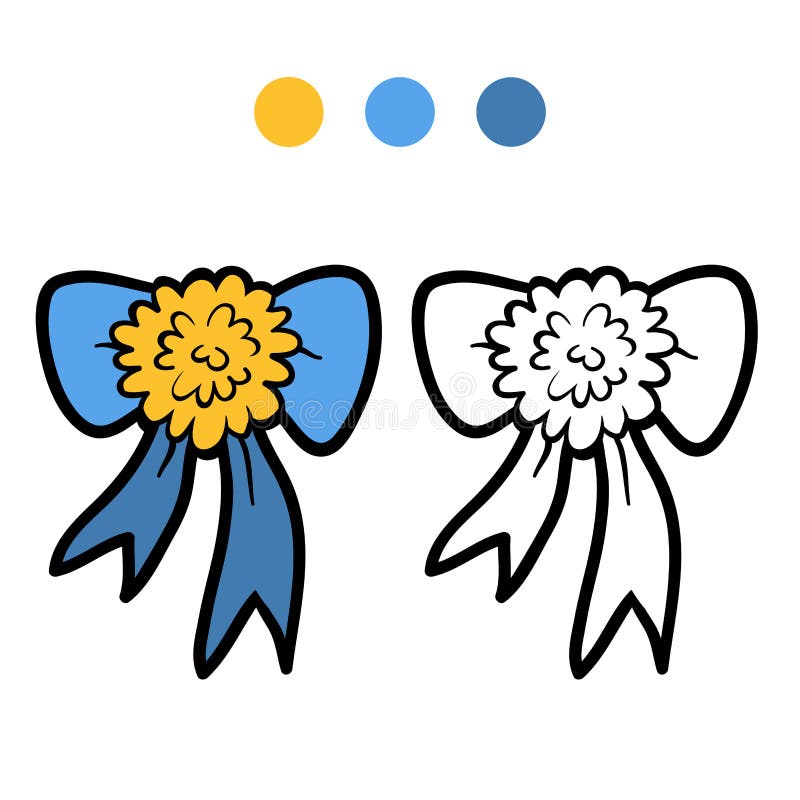 Coloring book, Bow stock vector. Illustration of painting 85473171