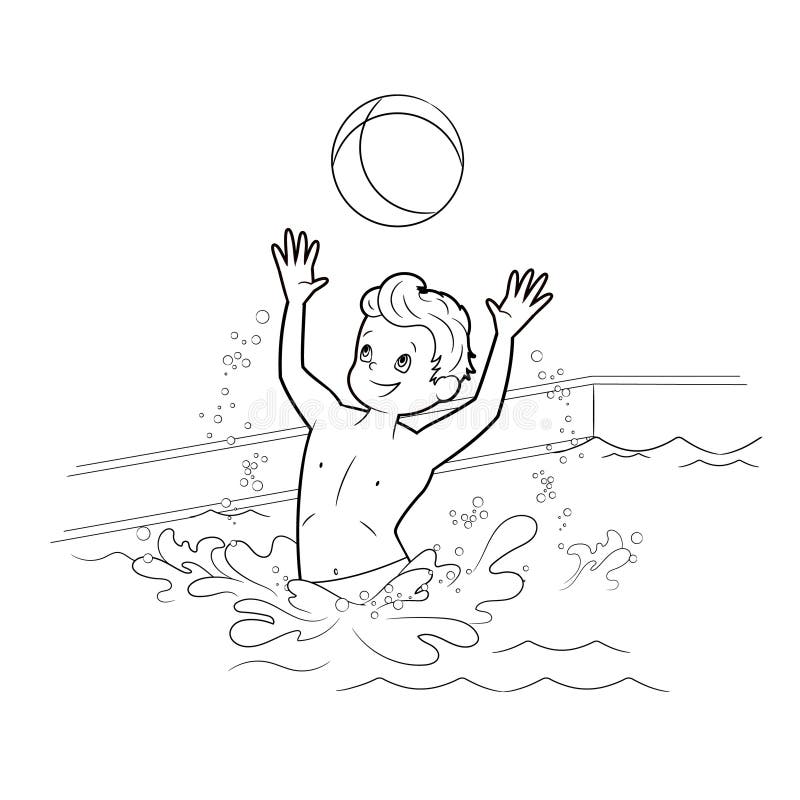 boy swimming clipart black and white christmas