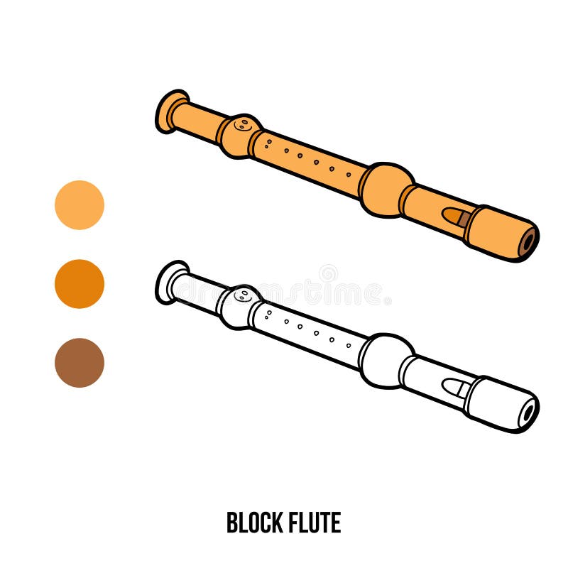 Flute Coloring Pages