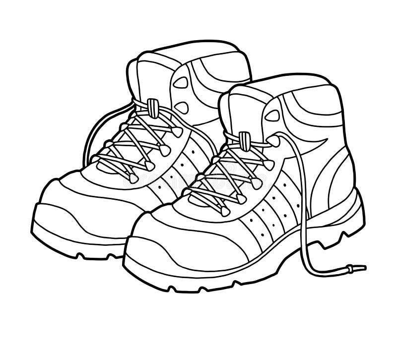 hiking boots sketch