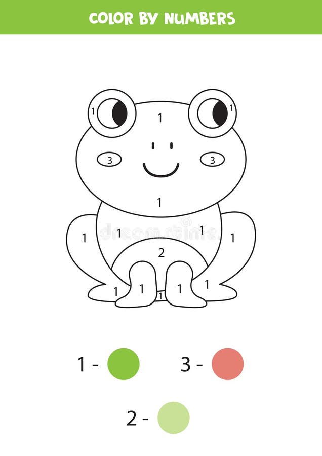 Coloring Book for Children. Cute Cartoon Frog Stock Vector ...