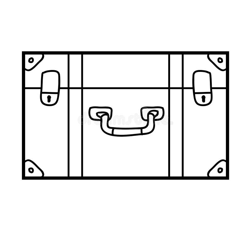 Coloring Book, Storage Trunk Stock Vector - Illustration ...