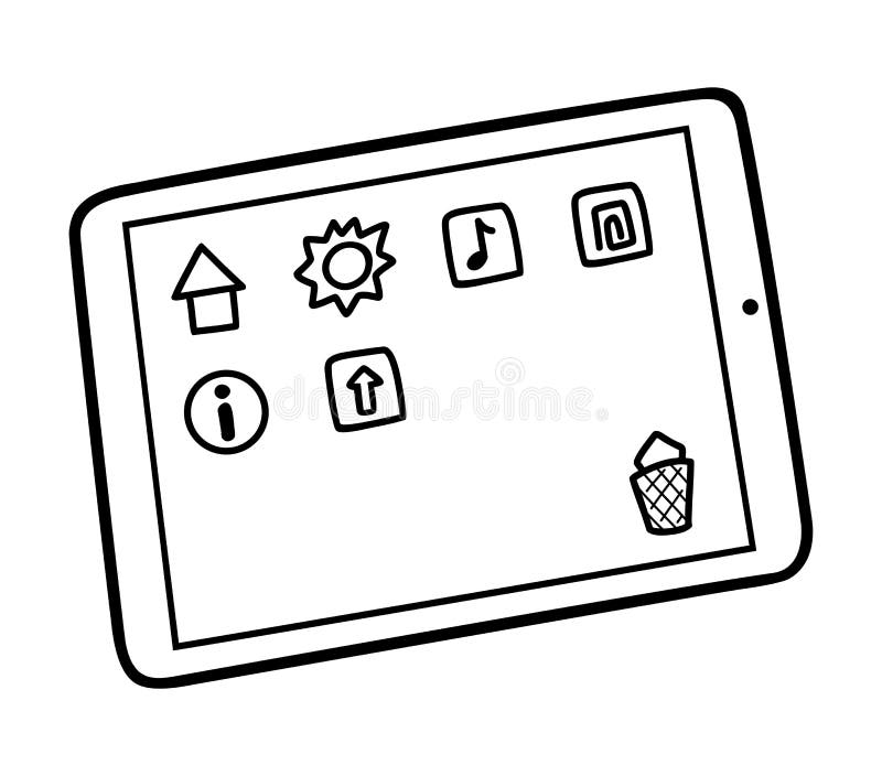 Tablet Coloring Coloring Pages