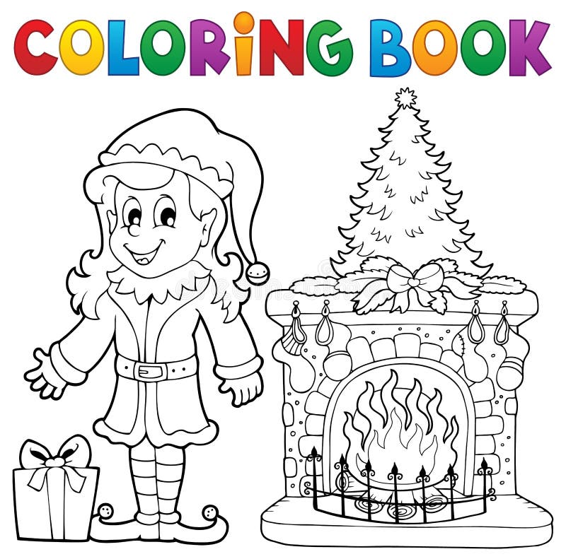 Coloring book Christmas thematics 7 stock illustration Coloring book Christmas thematics 7 stock illustration