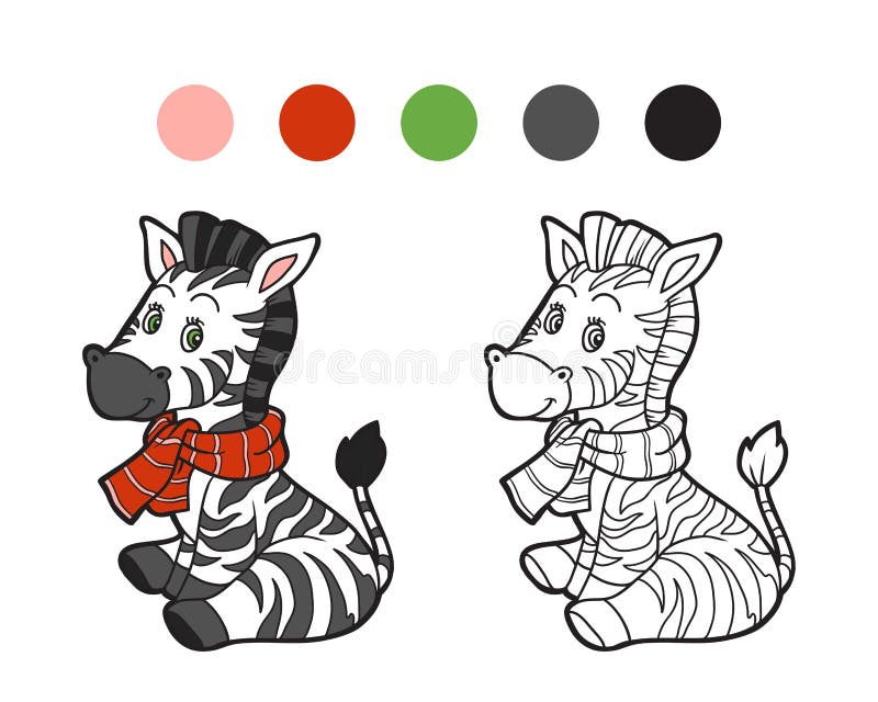 Christmas Zebra Illustration Stock Vector - Illustration of eyes, drawing: 35632454