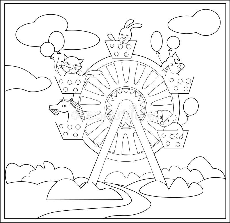 ferris wheel coloring page