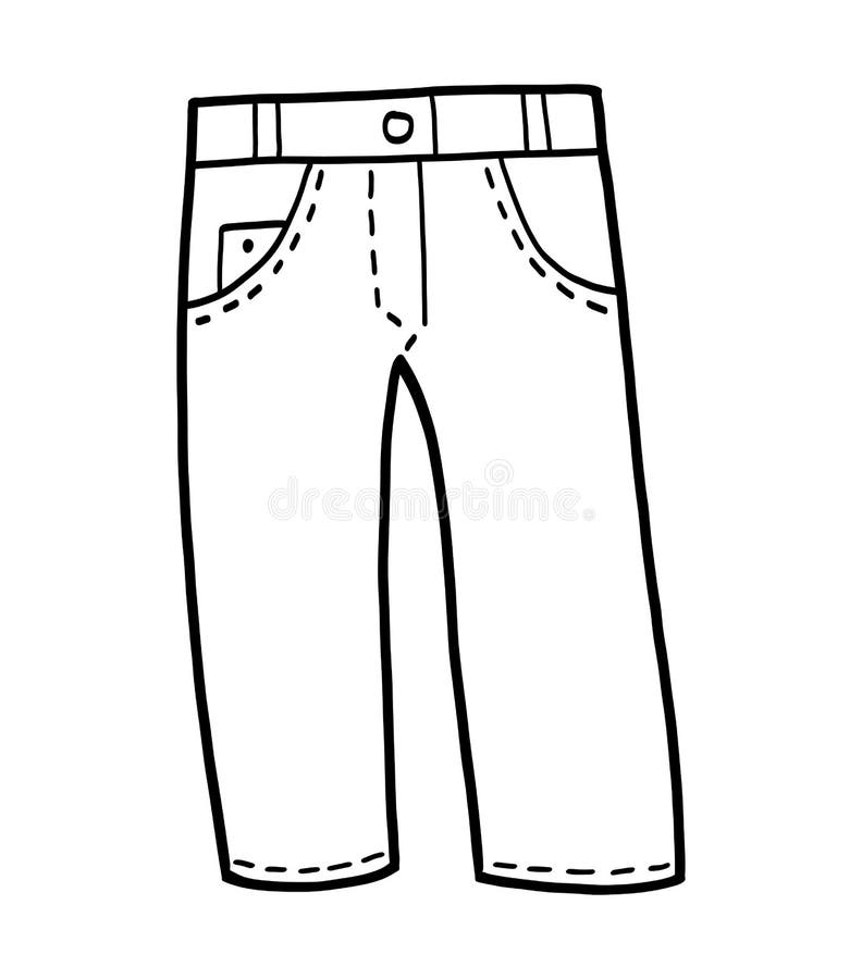 Coloring book Jeans stock vector Illustration of 
