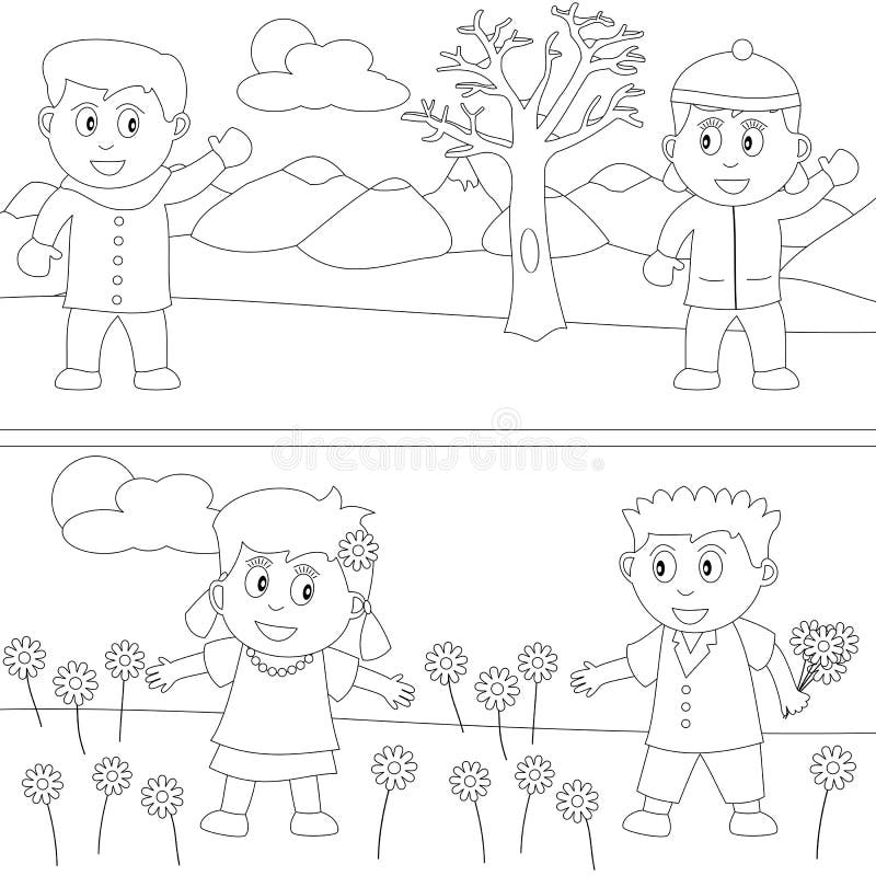 Coloring Book for Kids [30] vector illustration