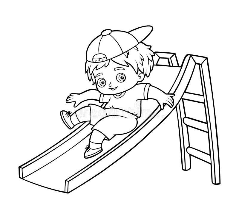 Slide Playground For Children Icon Stock Vector - Illustration of