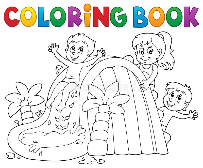 Coloring book children with toys 1 Royalty Free Vector Image