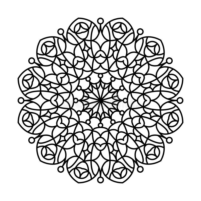 Coloring Book Mandala. stock vector. Illustration of blank - 72537751