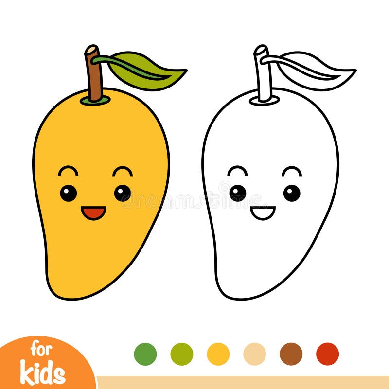 Ripe Mango Suitable Childrens Coloring Page Stock Vector (Royalty Free)  2148910953 | Shutterstock