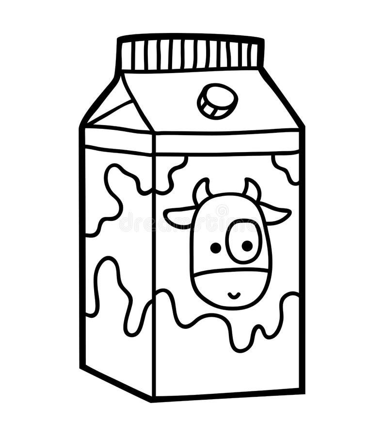 Download Coloring book, Milk box stock vector. Illustration of ...