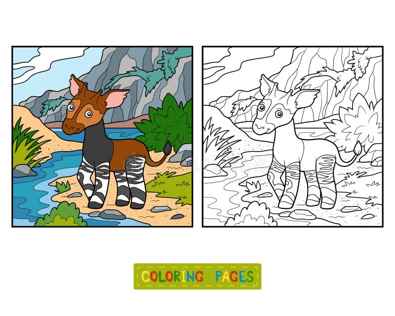 Coloring book, Okapi