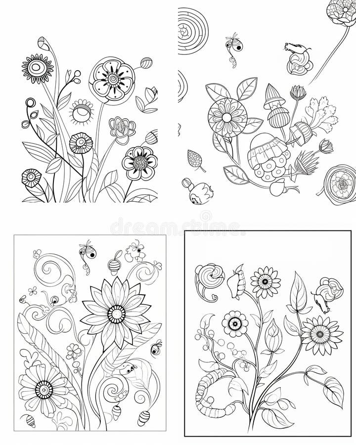 Butterfly Flowers Coloring Pages Stock Illustrations – 320 Butterfly  Flowers Coloring Pages Stock Illustrations, Vectors & Clipart - Dreamstime