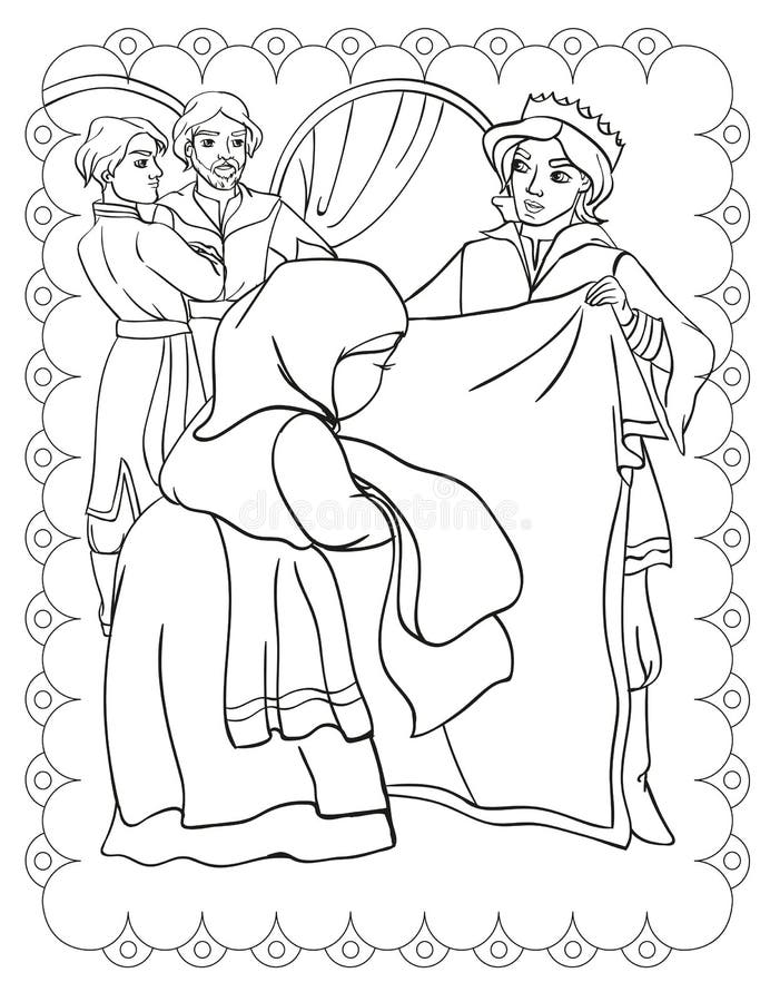 Download Coloring Book Of Prince Peasant Woman Yarn Stock Vector Illustration Of Baby Russian 147529648