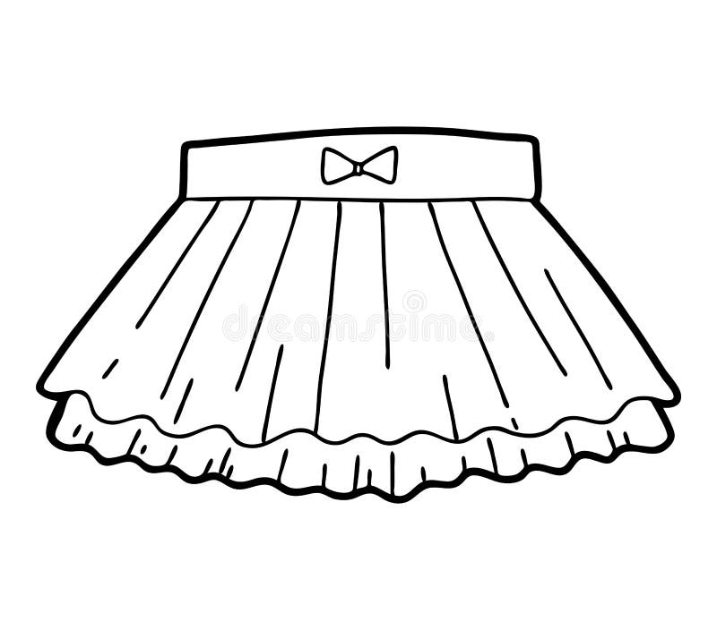 Ruffled Skirt Stock Illustrations – 285 Ruffled Skirt Stock ...