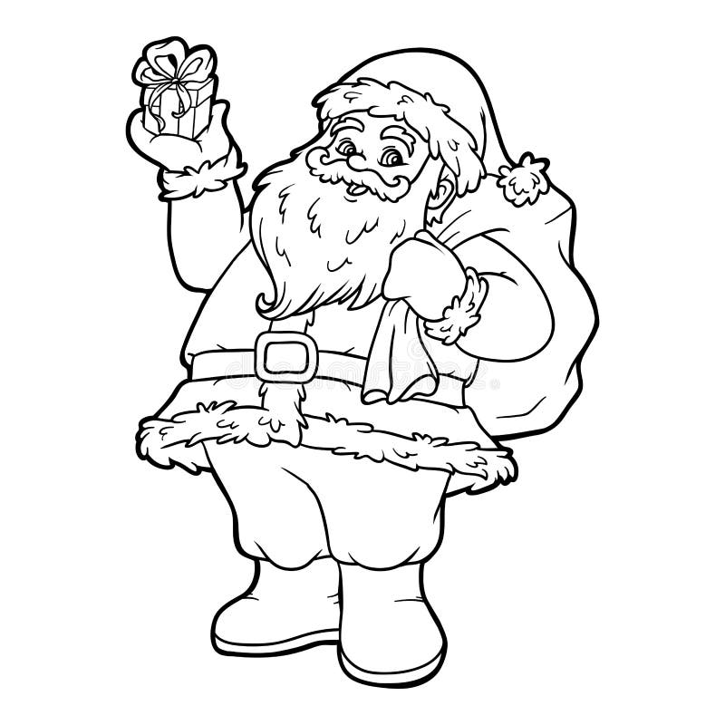 coloring book pictures of santa claus Coloring book santa claus high-res vector graphic