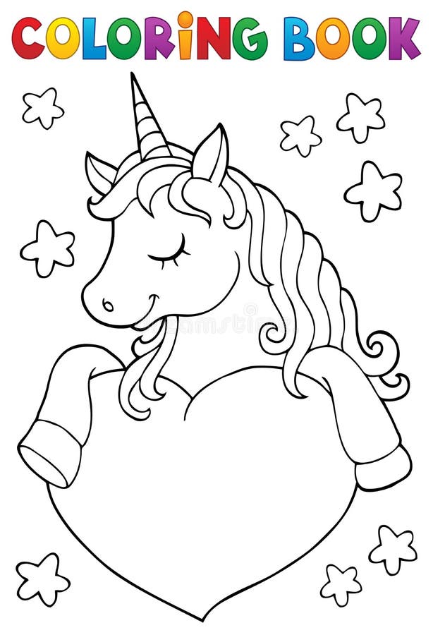 Unicorn and Heart stock illustration. Illustration of hooves - 4356332