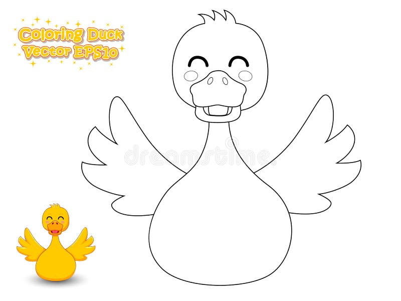 Coloring the Cute Cartoon Duck. Educational Game for Kids. Vector Illustration Stock Vector - Illustration of play, drawing: 118286740 Coloring the Cute Cartoon Duck. Educational Game for Kids. Vector Illustration Stock Vector - Illustration of play, drawing: 118286740
