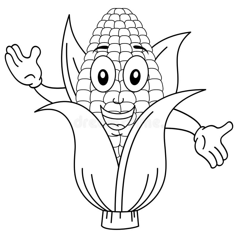Corn Cob Coloring Page