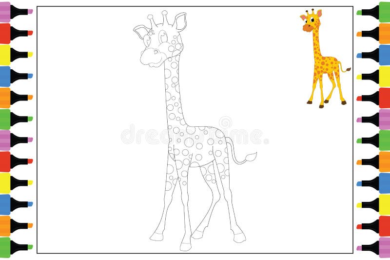Cartoon Giraffe Drawing Tutorial - PRB ARTS