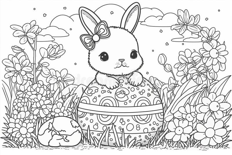 Coloring for Kids. Printable Coloring Page. Easter. School. Coloring. Easter Coloring Page ...