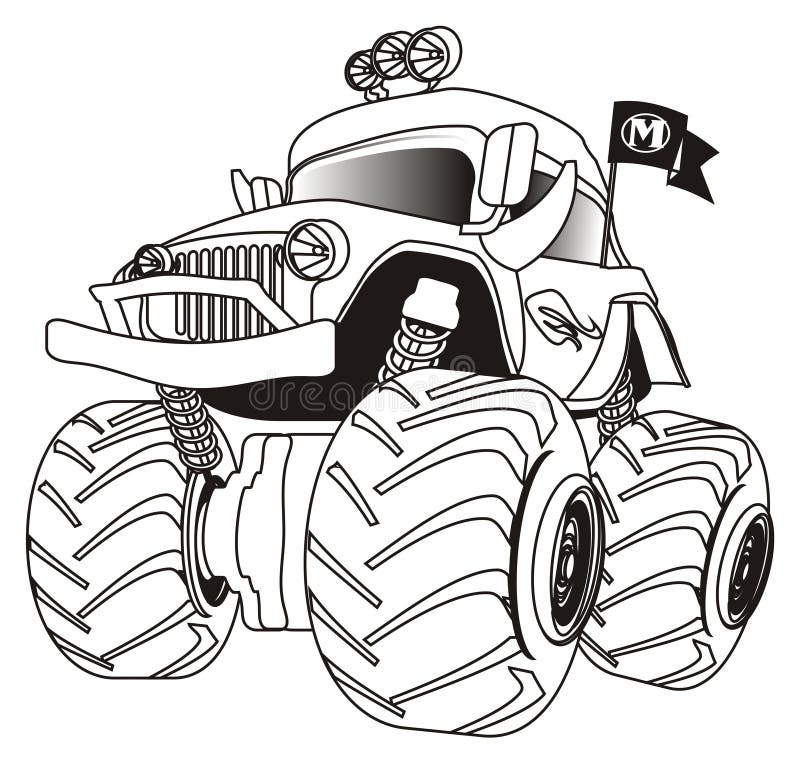 monster truck coloring stock illustrations – 54 monster