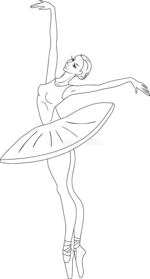 hul syreindhold Saks Coloring Page with Ballerina Stock Vector - Illustration of dancing,  ballerina: 76002632