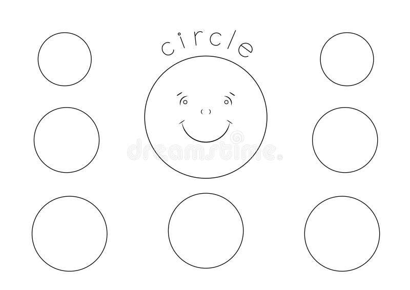 Circle Shape Coloring Page for Kids, Outline Drawing Stock Illustration -  Illustration of line, circle: 180331560