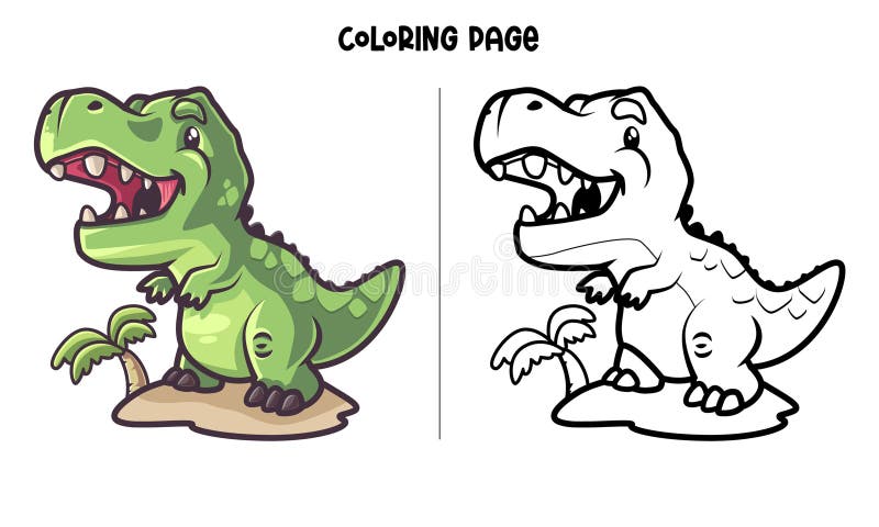 Coloring T Rex Dinosaur Stock Illustrations – 173 Coloring T Rex