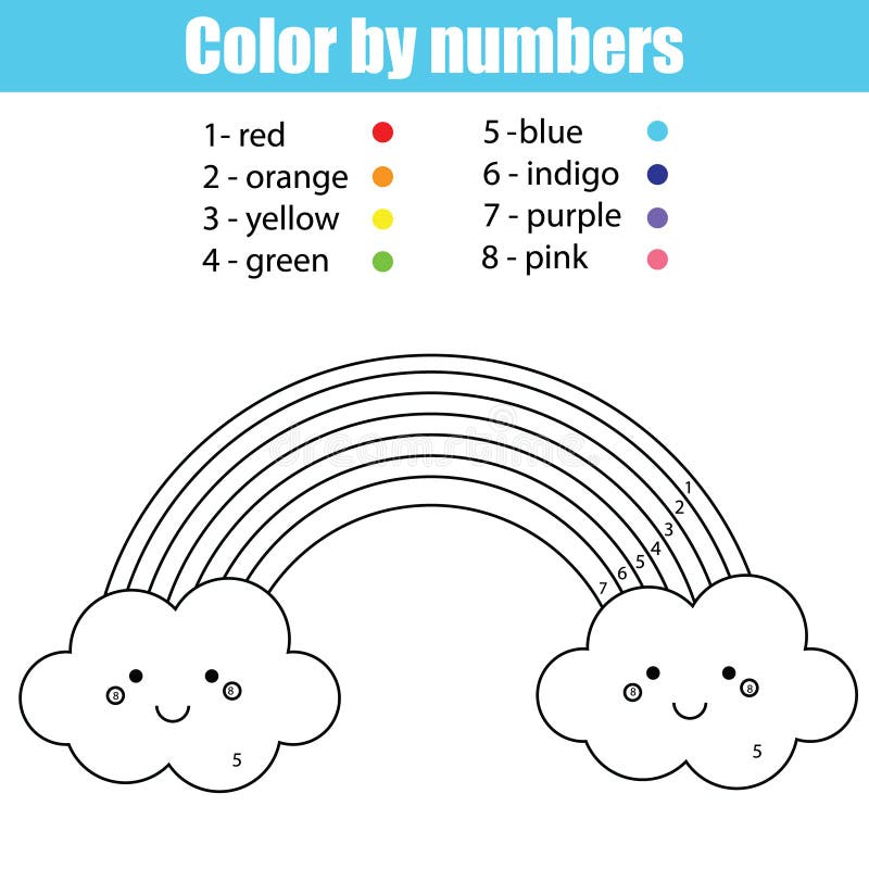 rainbow coloring pages for kindergarten