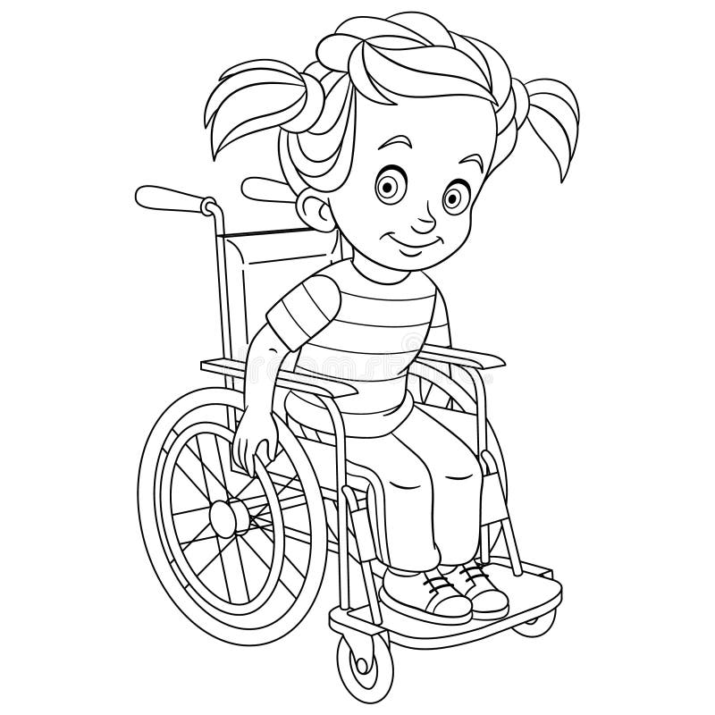 Download Cartoon Girl Wheelchair Stock Illustrations - 1,416 ...