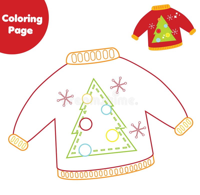 coloring page sweater stock illustrations – 277 coloring