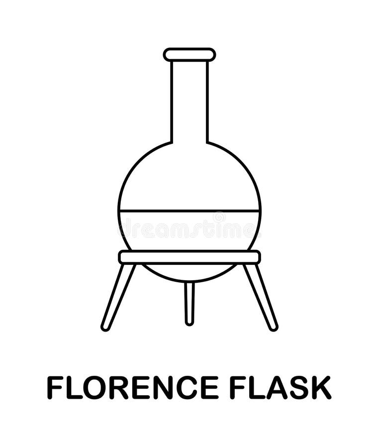 Coloring Page With Florence Flask For Kids Stock Vector Illustration coloring-page-with-florence-flask-for-kids-stock-vector-illustration