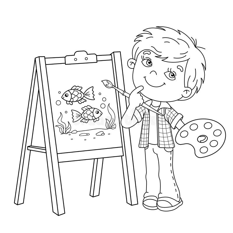 Coloring Book Easel Stock Illustration - Download Image Now