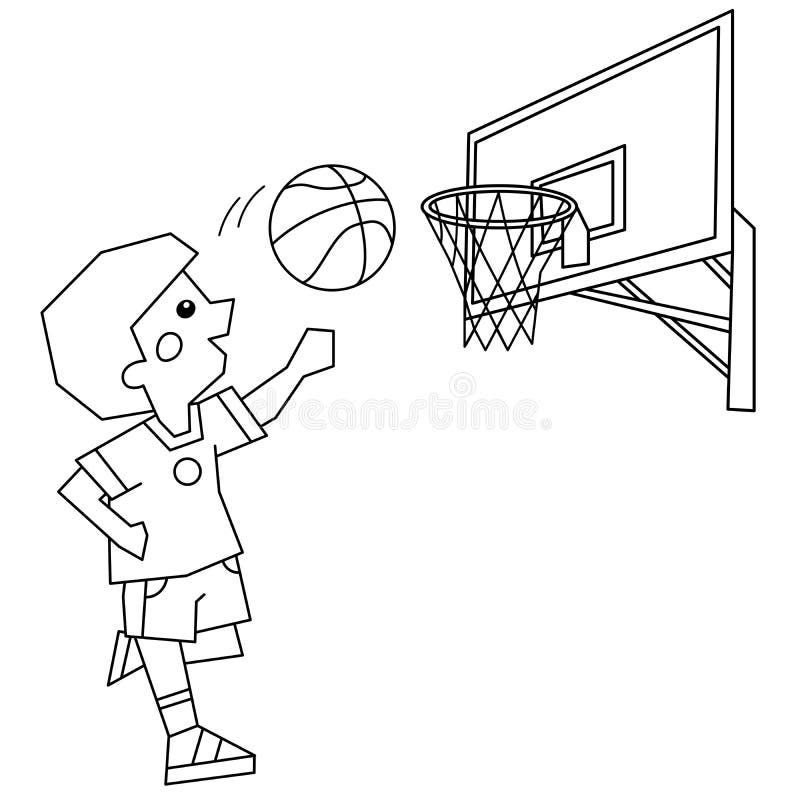 play basketball clipart black