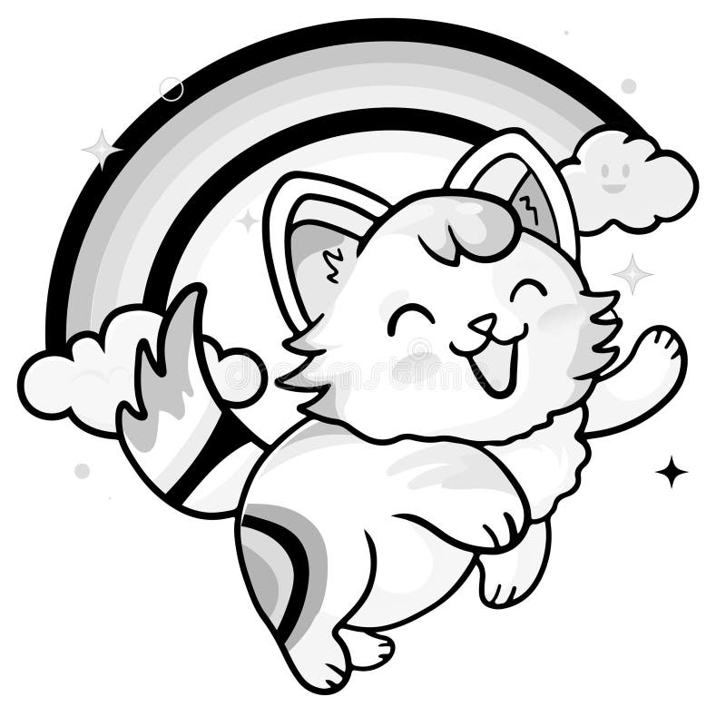 Download Cat Girl Line Art - Anime Cat Girl Coloring Pages - Full Size PNG  Image - PNGkit