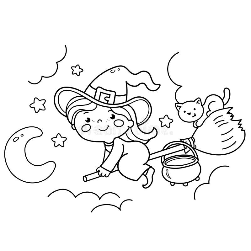 880 Collections Witch Cat Coloring Pages  Best Free