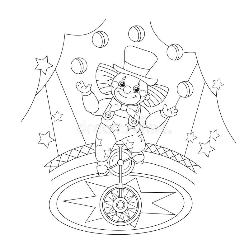Juggling Clown Coloring Page Coloring Pages