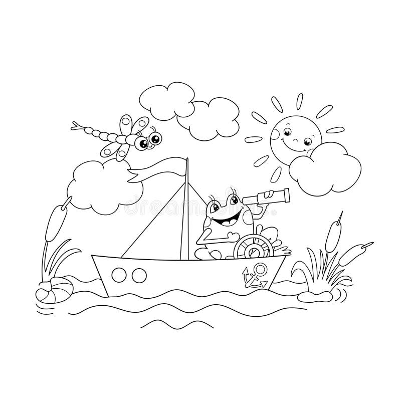 Frog Leaf Boat Stock Illustrations – 10 Frog Leaf Boat Stock