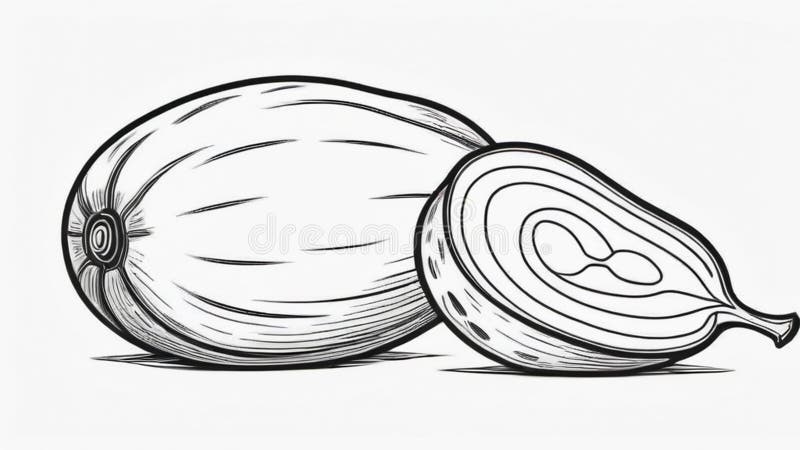 Coloring Page - Potato, Coloring Book Style Stock Illustration