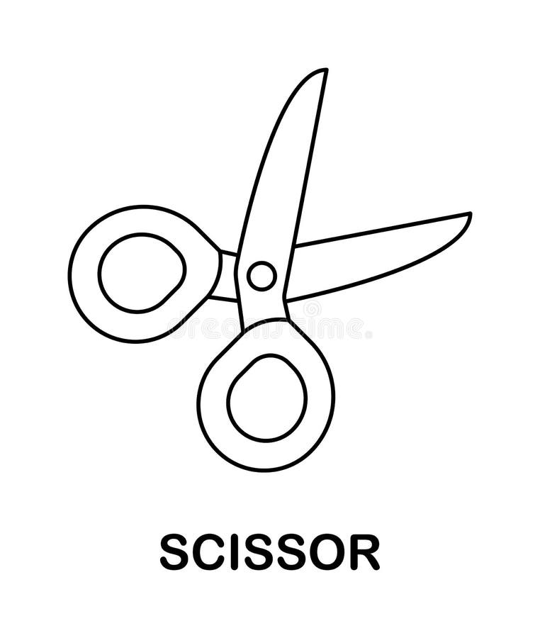 Small Cute Child Scissors Stock Vector (Royalty Free) 1909472995