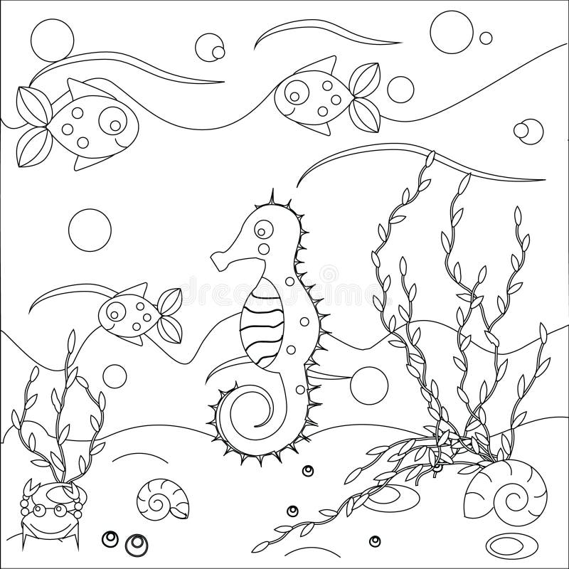 Underwater Themed Coloring Pages 4