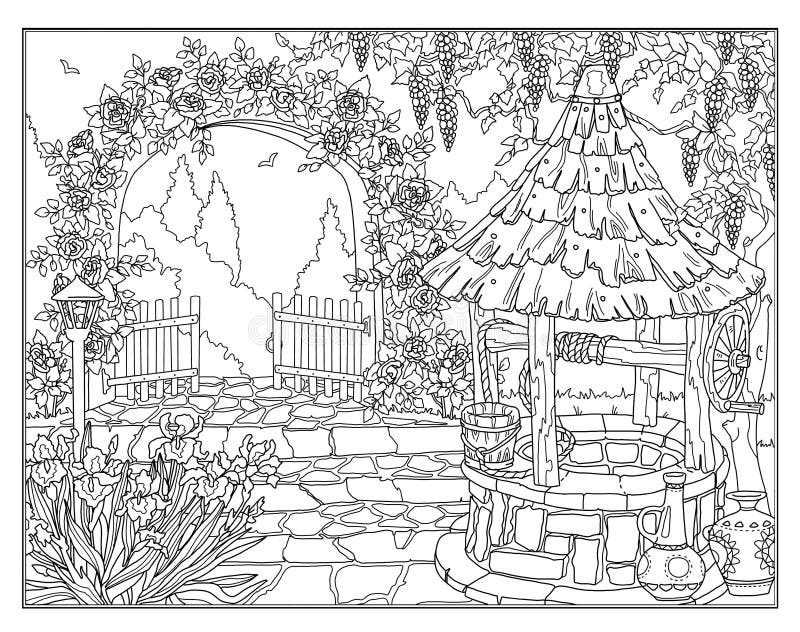 Coloring Garden Stock Illustrations 22 086 Coloring Garden Stock Illustrations Vectors Clipart Dreamstime
