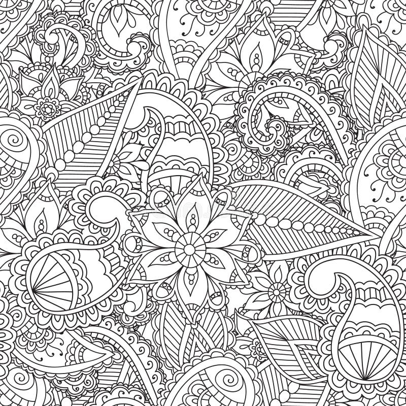 Coloring Pages For Adults Stock Vector Illustration Of Henna