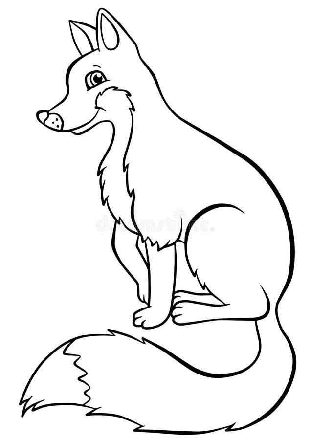 fox cute animal coloring pages fox cute animal coloring pages