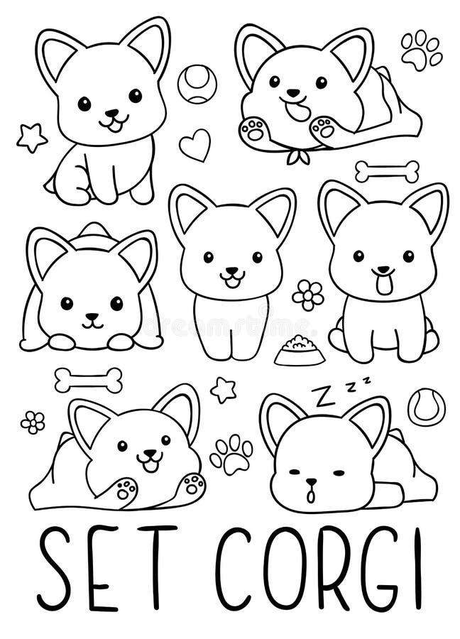 Dog Coloring Pages Stock Illustrations – 460 Dog Coloring Pages Stock