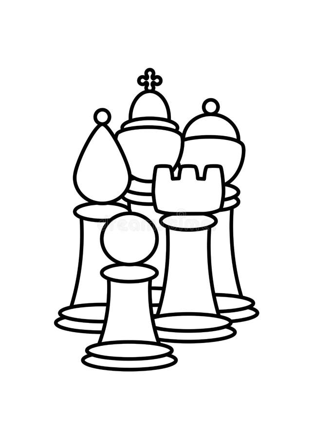 The chess board coloring page printable game