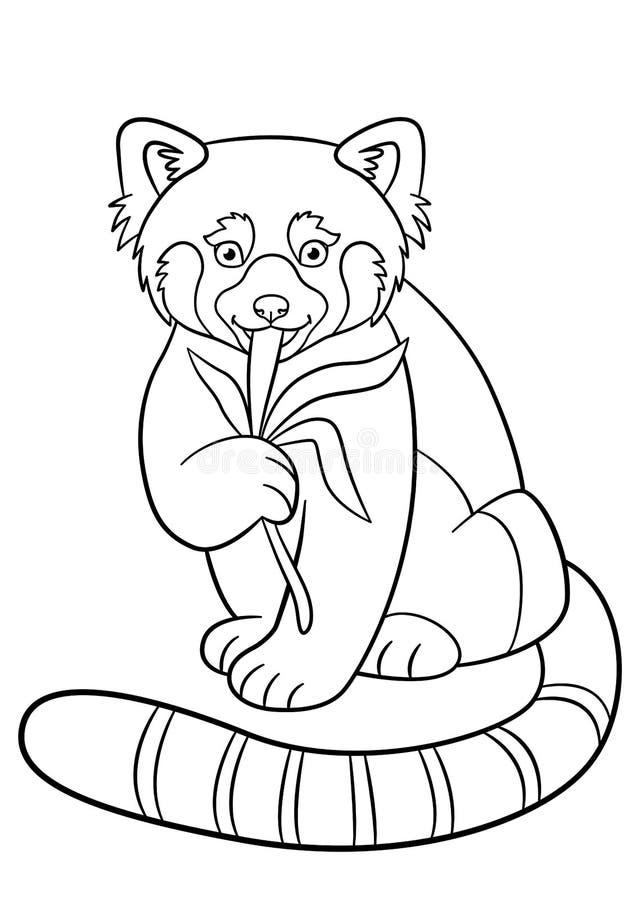 Cute Red Panda Coloring Pages